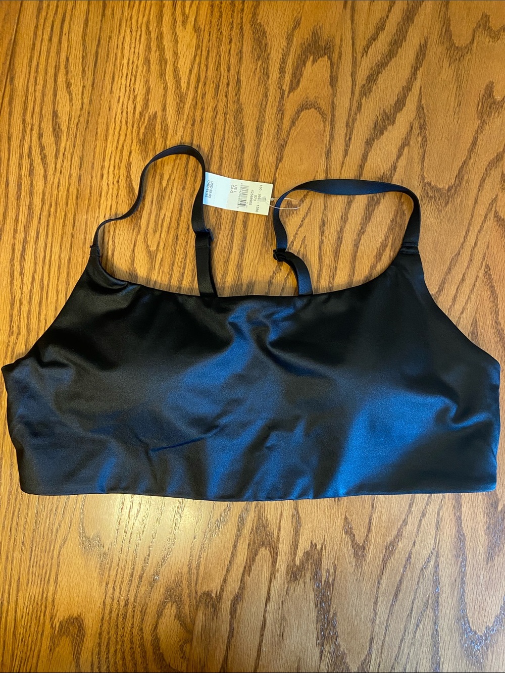 Aerie Offline Satin Bralette - Black Adjustable straps, breathable, Size large